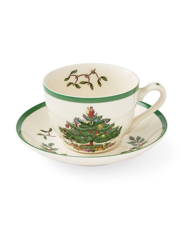 Spode Christmas Tree Teacup and Saucer