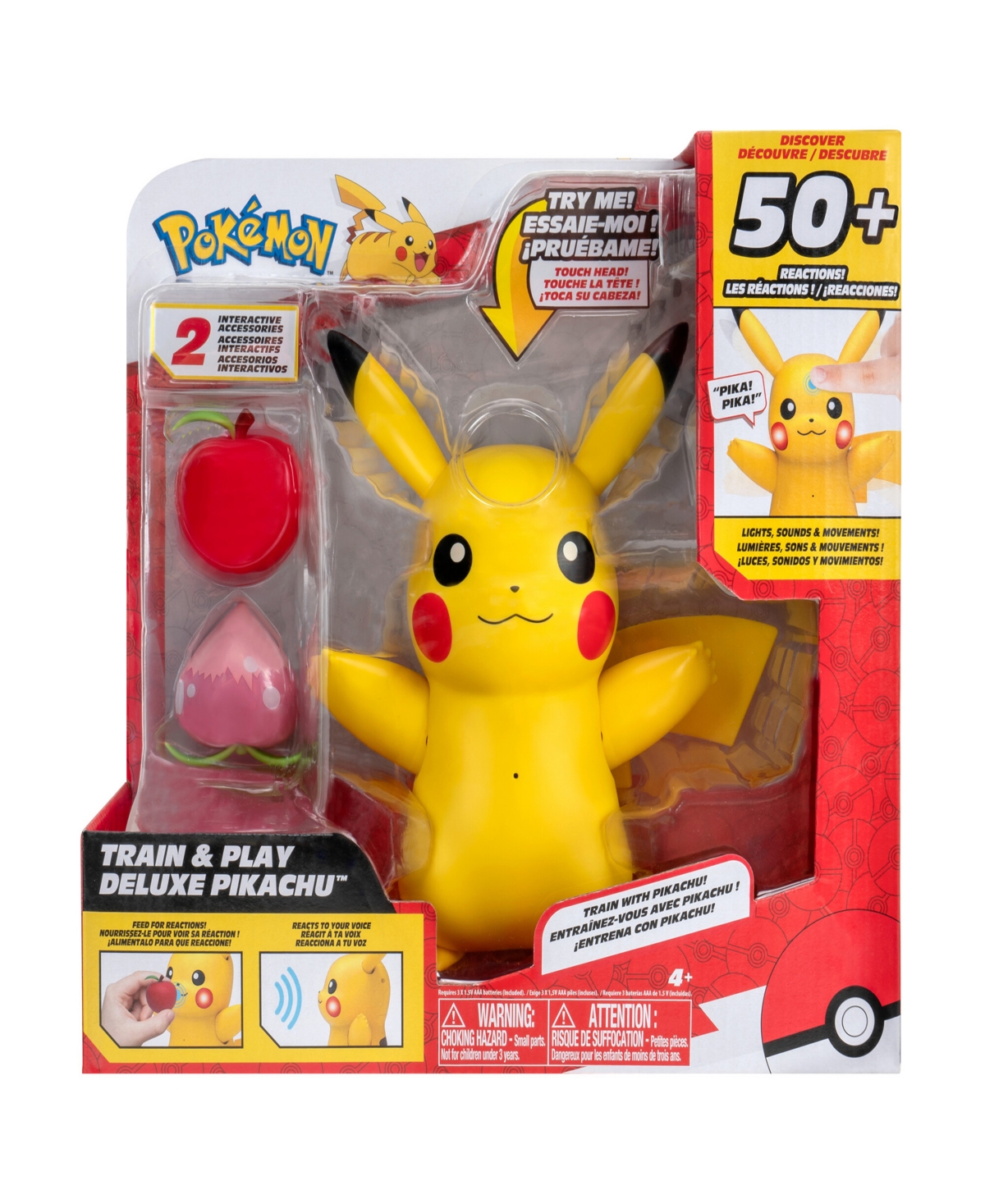 Pokémon Pikachu Train And Play Deluxe Interactive Action Figure In Multi Color