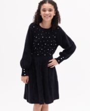 Macys girls black dress hotsell