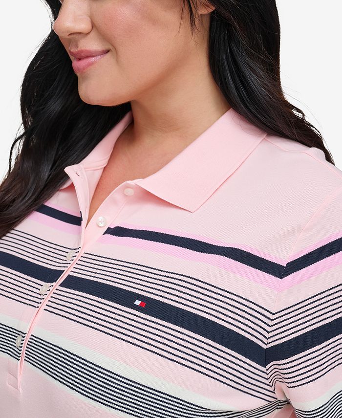 Tommy Hilfiger - Plus Size Striped Polo Top