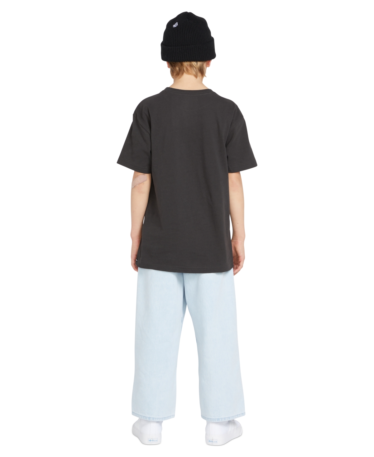 Shop Volcom Big Boys Spinz Cotton Short-sleeve Graphic T-shirt In Stealth