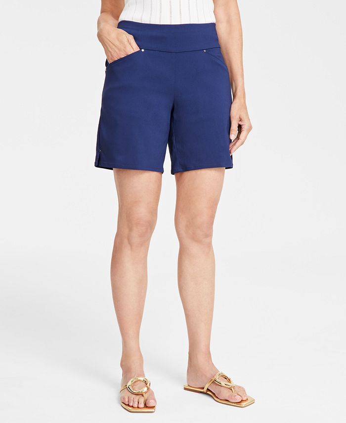 Denim & Co. Comfy Knit Air Pull-On Short With Pockets