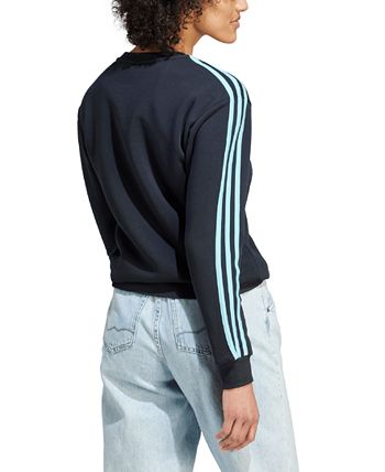 adidas Women's Women's 3-Stripe Cotton Fleece Crewneck Sweatshirt
