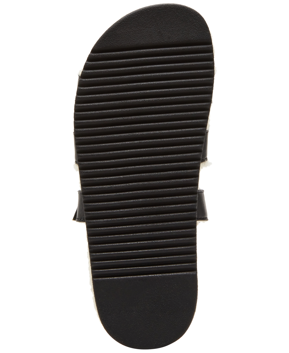 Steve Madden Women's Mayvn-f Strappy Footbed Slide Sandals -Cream Shearling