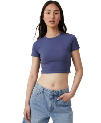 COTTON ON Women's Micro Crop Crew Neck T-shirt Macy's