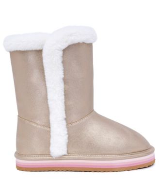 Big and Little Girls Milhoja Sueded Faux Fur Cozy Boots