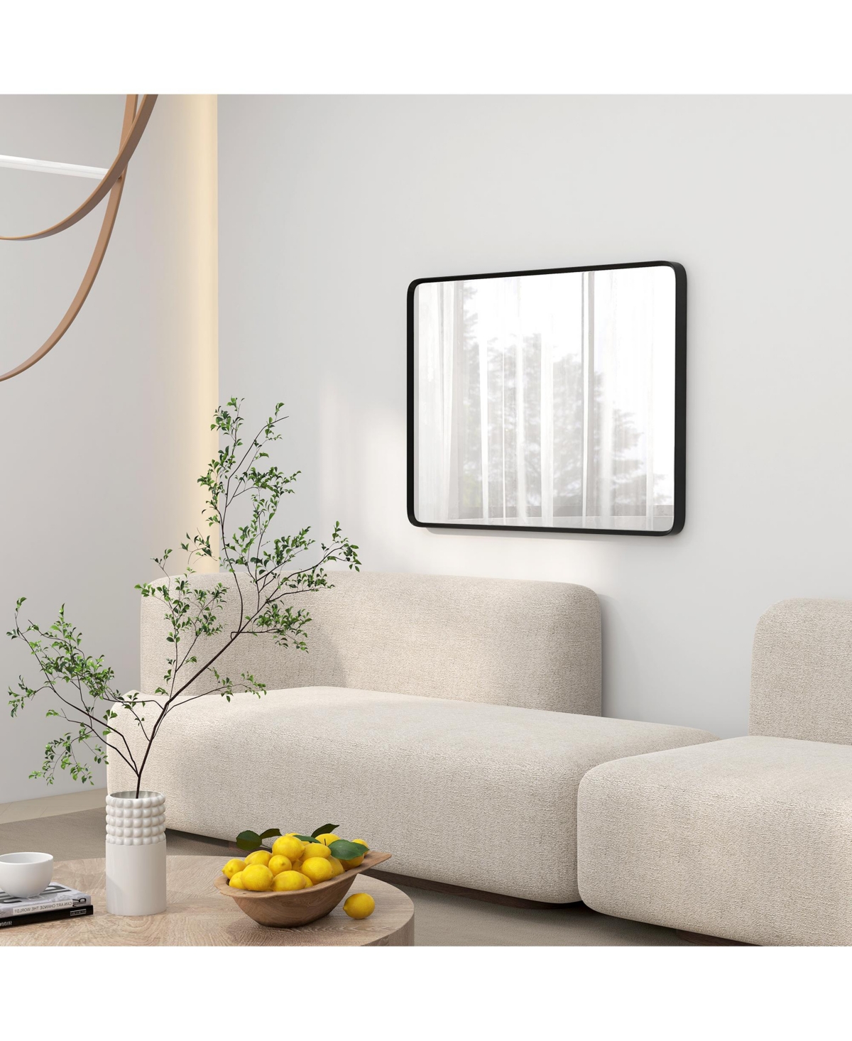 Homcom 36 x 24 Wall-Mounted Living Room Rectangle Mirror