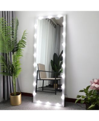 Standing mirror with light bulbs sales