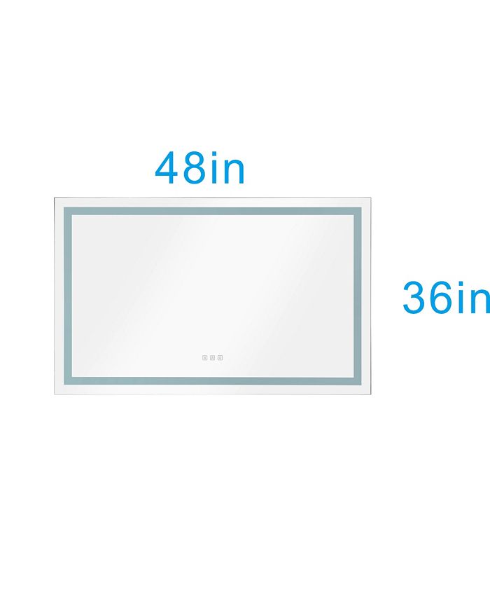 Simplie Fun 48 x 36 Inch LED Mirror Bathroom Vanity Mirrors with Lights