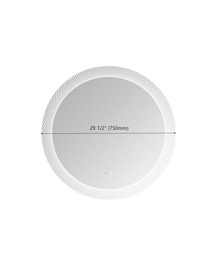 Simplie Fun 30 Inch LED Mirror, WallMounted Vanity Mirrors, Bathroom