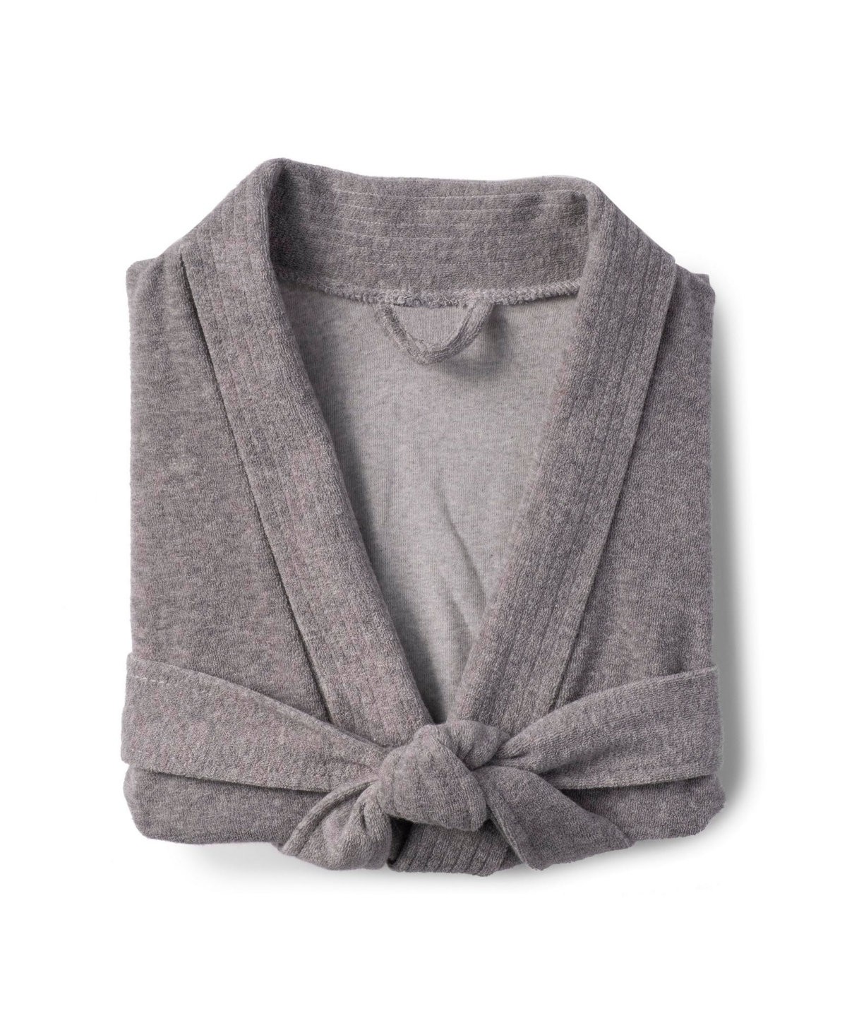 Shop Cassadecor Sophia Cotton And Polyester Bath Robe In Gray
