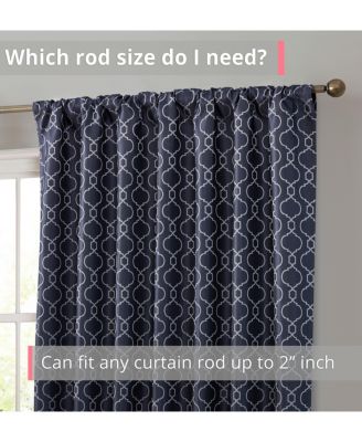 Franklin Moroccan 100% Complete Blackout Thermal Insulated Energy Savings Heat/Cold Blocking Back Tab Rod Pocket Curtain Panels, Set of 2