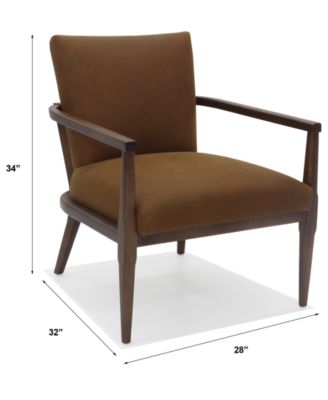 CLOSEOUT! Henwick 28" Leather Accent Chair, Created for Macy's