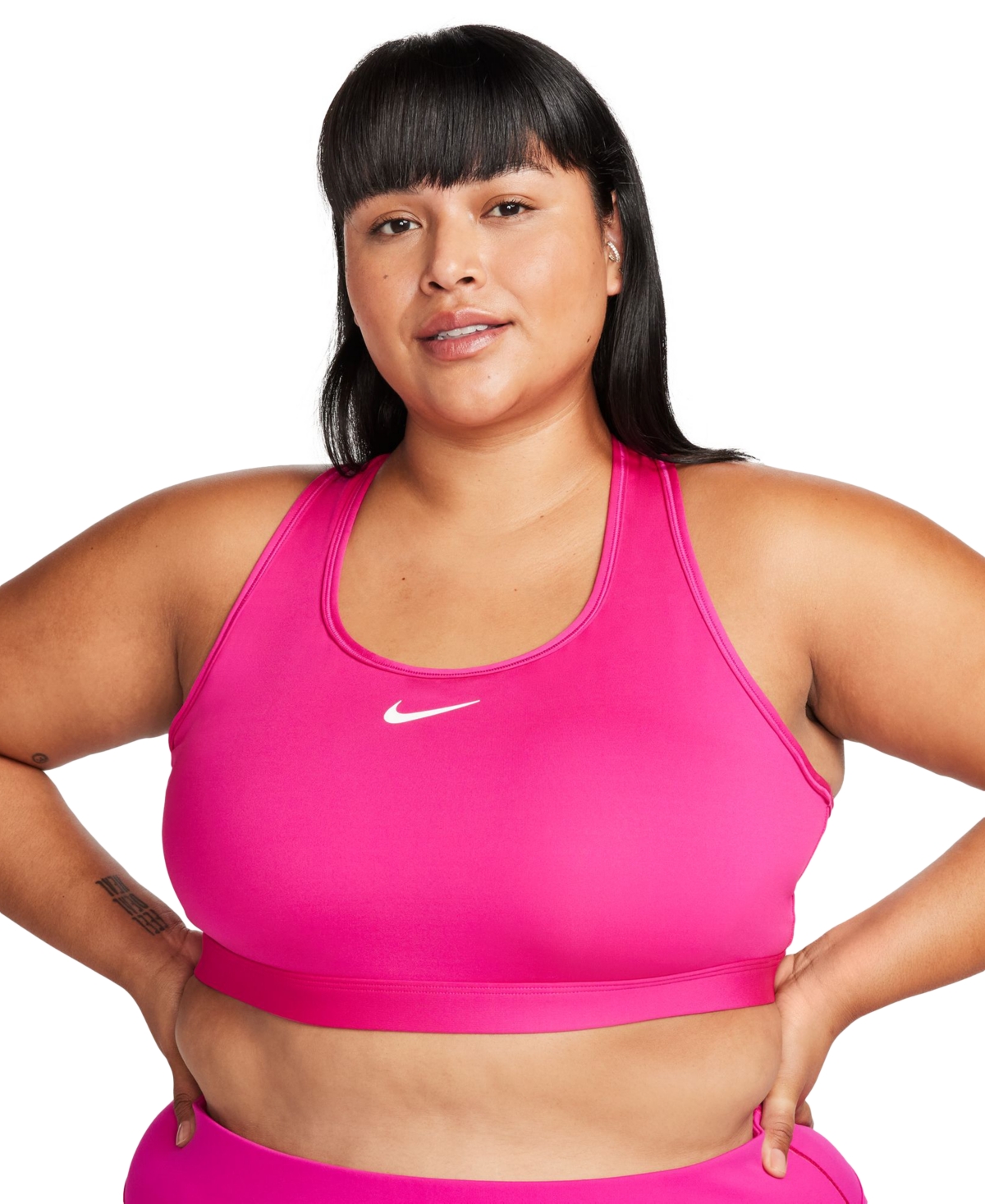 Nike Air Training Indy light support strappy sports bra in hot pink
