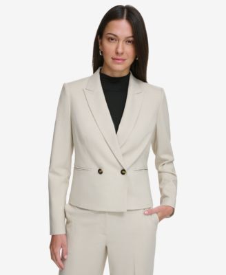 DKNY - Women's Peak-Lapel Button Blazer