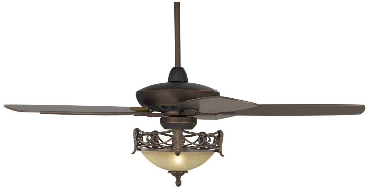 Casa Vieja Journey Rustic Vintage like Ceiling Fan with Led Light Remote Oil Rubbed Bronze Scavo Glass Bowl Low Profile for Living Kitchen House B
