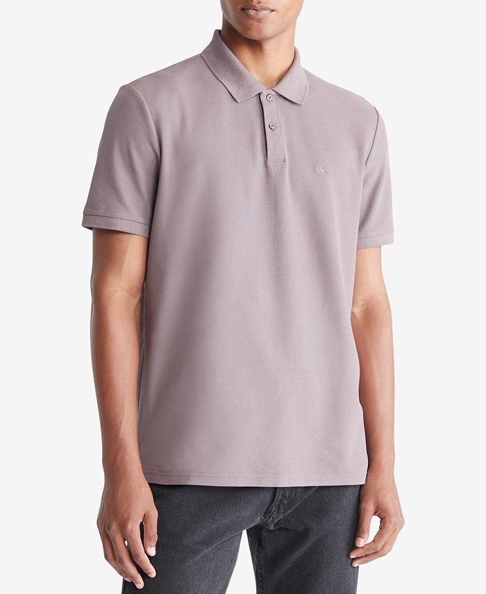 Calvin klein men's discount pique polo