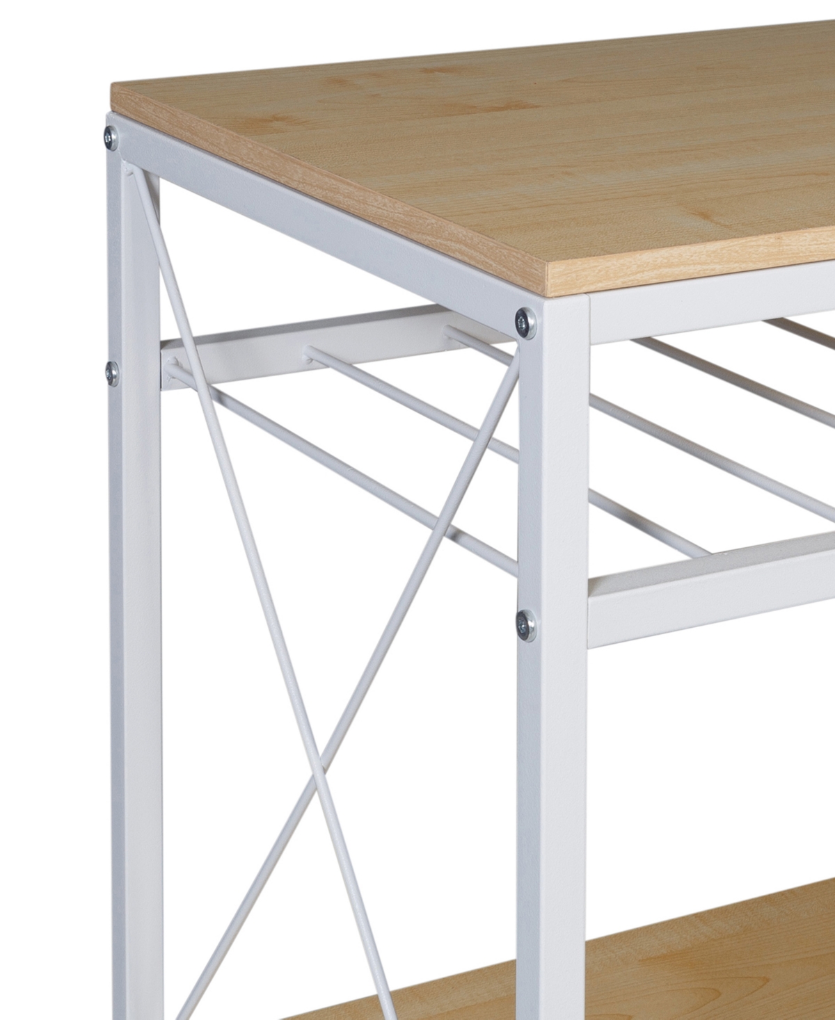 Honey Can Do Rolling Kitchen Island In White