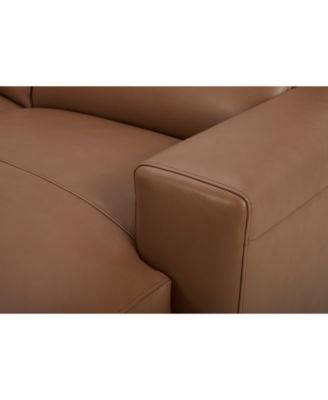 Nevio 39" Leather Power Recliner and Headrest, Created For Macy's