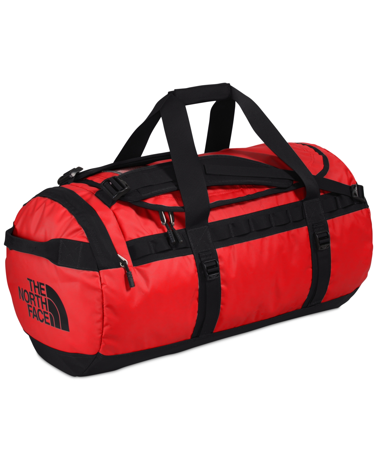 Shop The North Face Base Camp Duffel Bag In Tnf Red,tnf Black