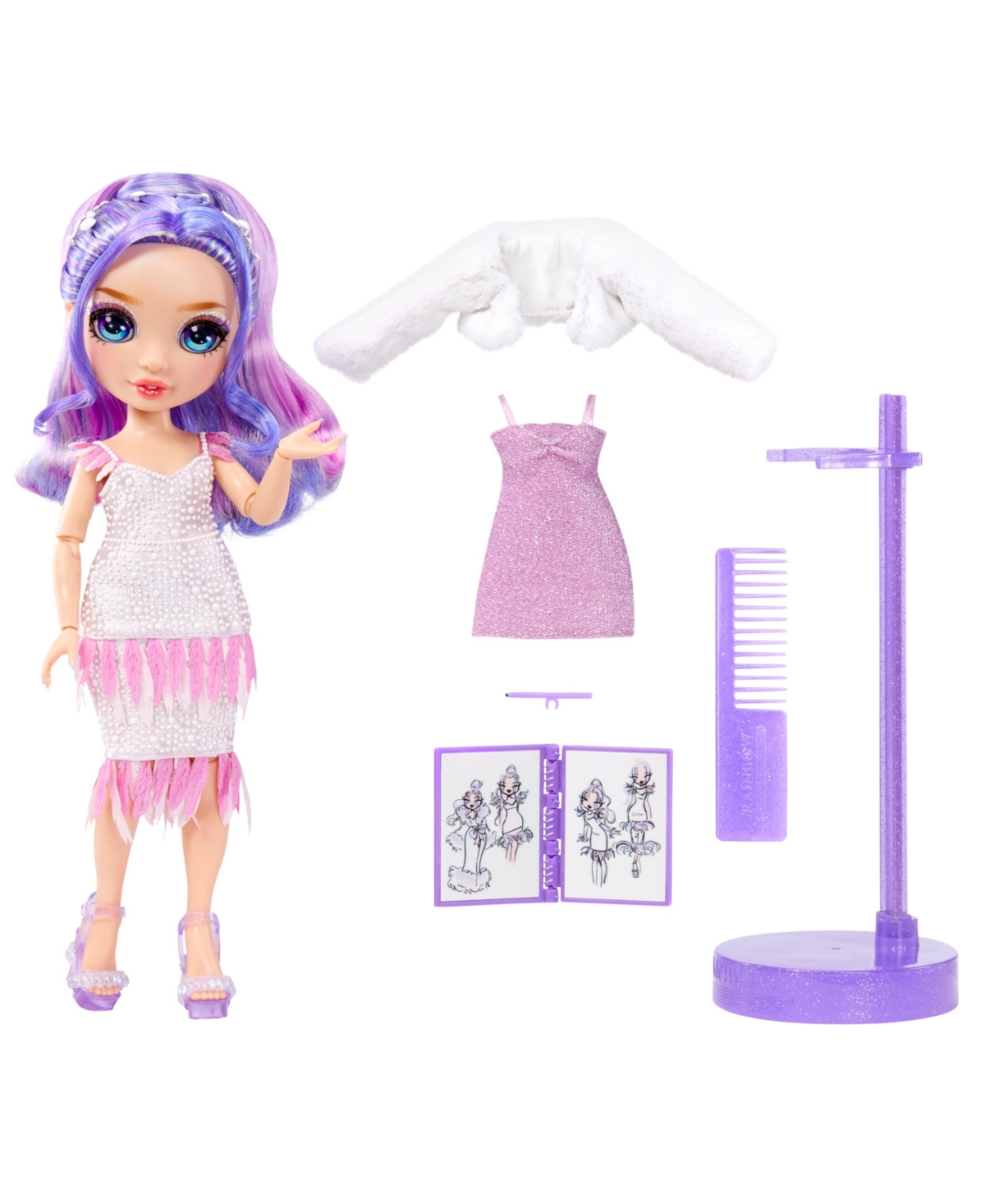 Shop Rainbow High Fantastic Fashion Doll, Violet In Multicolor