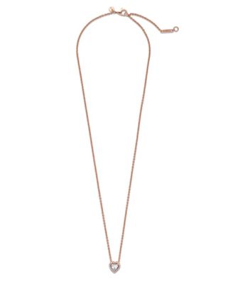 Timeless Sparkling Cubic Zirconia Heart Collier Necklace