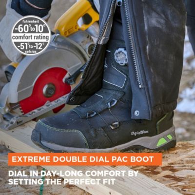 Men's Extreme Double Dial Pac Boot - Waterproof, Insulated, and Anti-Slip for Extreme Cold
