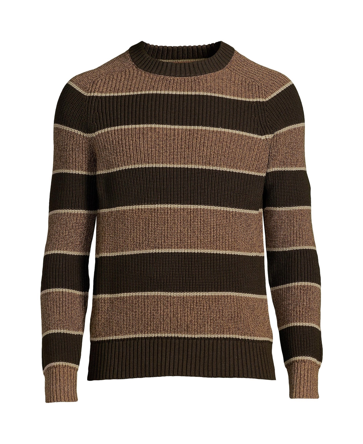 Lands End Men s Cotton Drifter Saddle Crew Shaker Marl Sweater Smart Closet