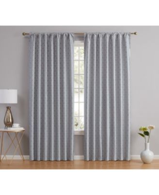 Franklin Moroccan 100% Complete Blackout Thermal Insulated Energy Savings Heat/Cold Blocking Back Tab Rod Pocket Curtain Panels, Set of 2