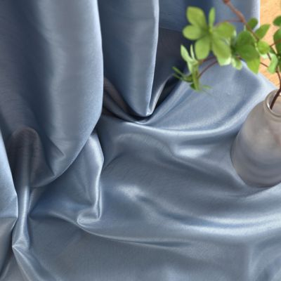 Jefferson Faux Silk Semi Sheer Light Filtering Microfiber Lined Grommet Lightweight Window Curtain Panels, Set of 2