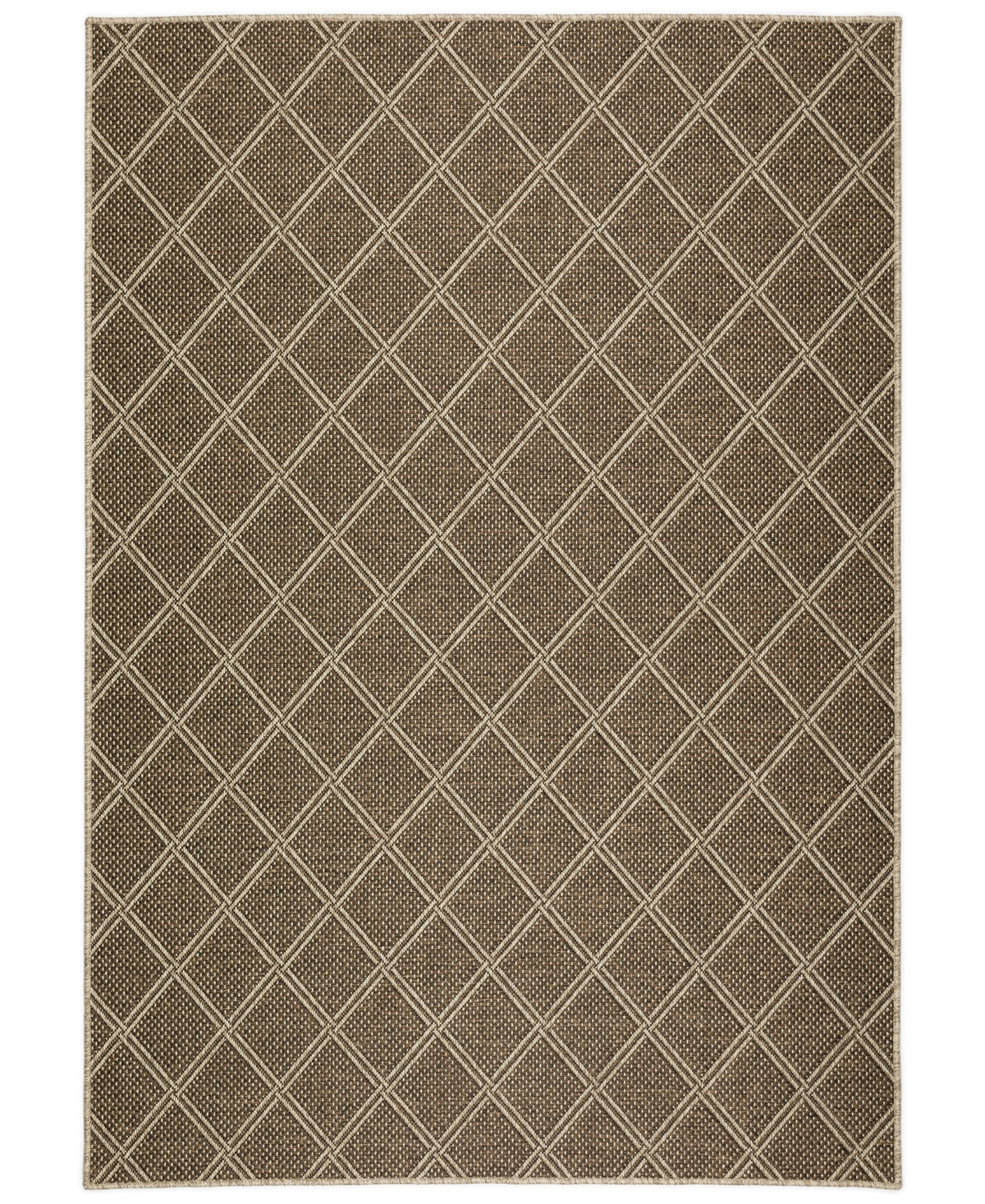 D Style Nusa Outdoor Nsa3 1'8" X 2'6" Area Rug In Chocolate