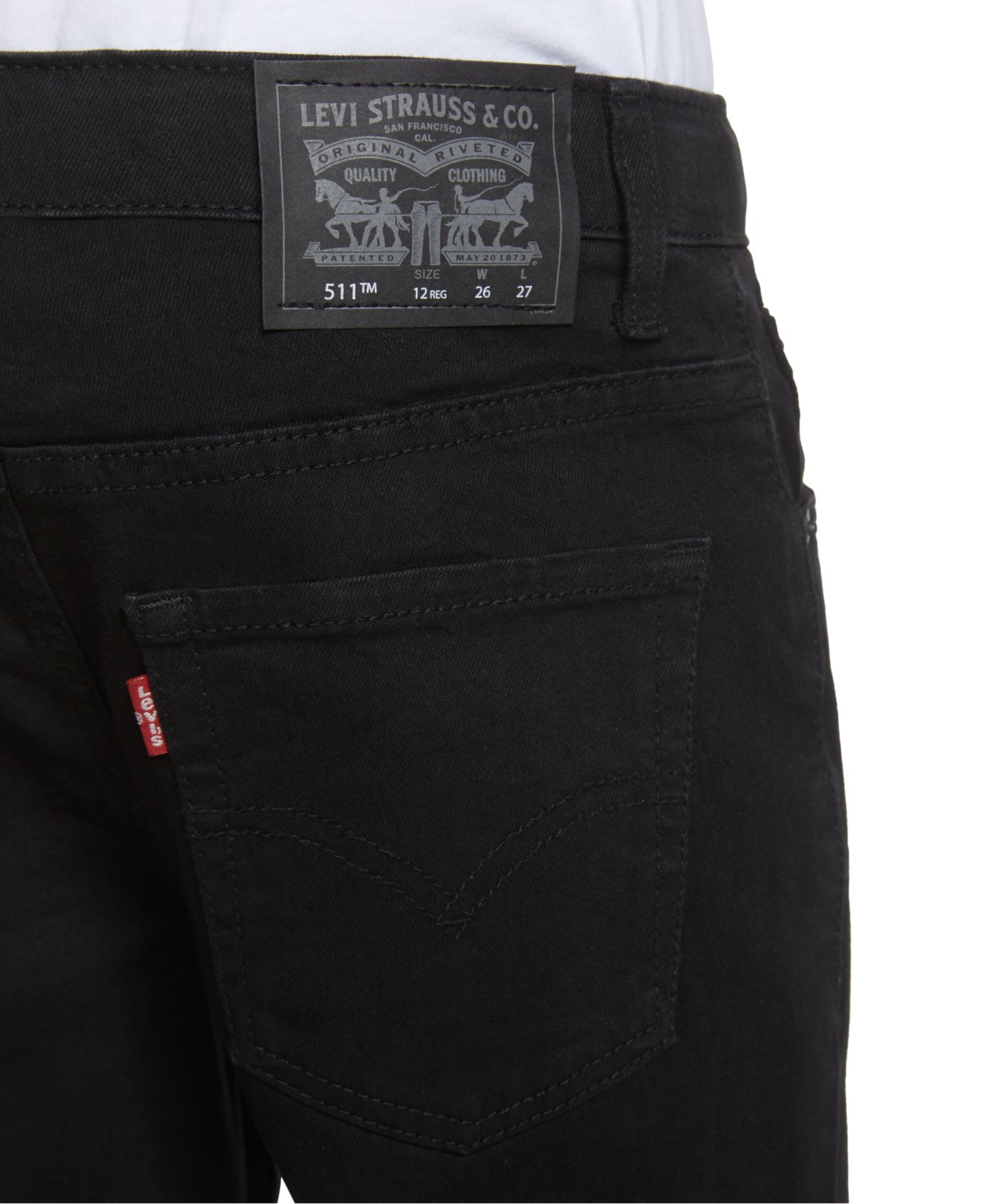 Джинсы Levi's 511™ Slim-Fit Stretch Performance Jeans для мальчиков, цвет: Чёрный — фото 2
