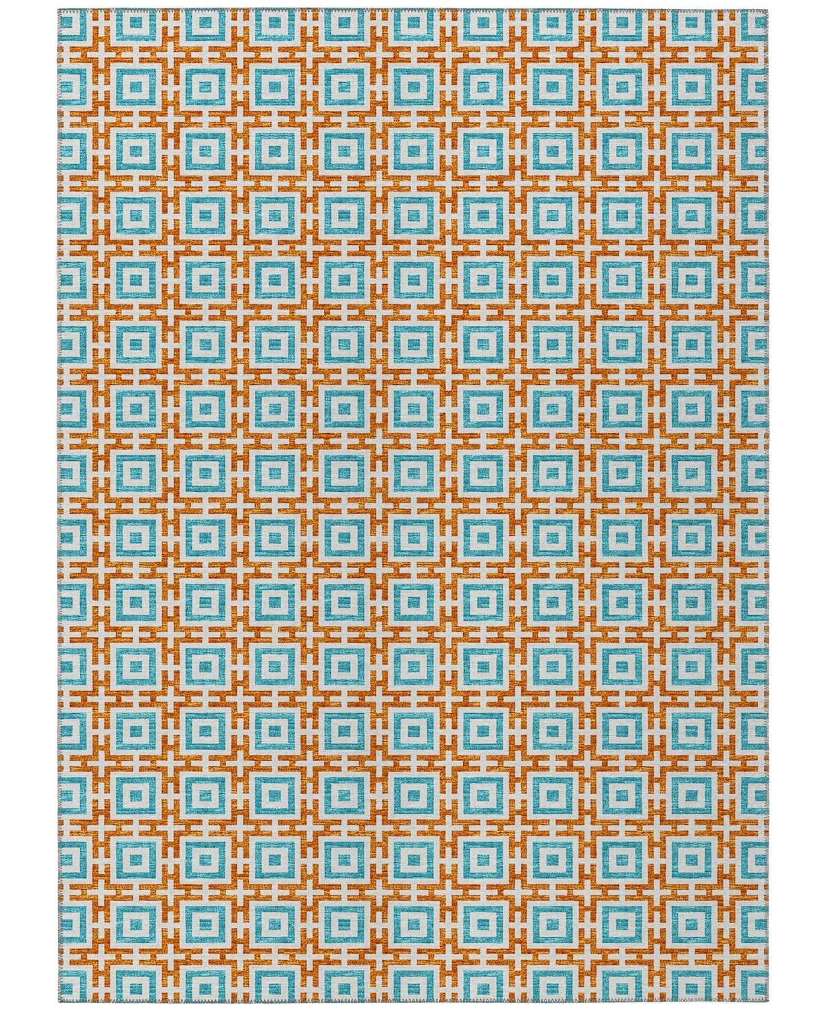 D Style Robbey Washable RBY1 8' x 10' Area Rug - Orange