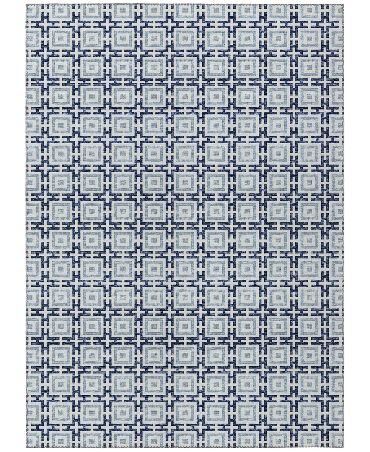 D Style Robbey Washable RBY1 8' x 10' Area Rug - Navy