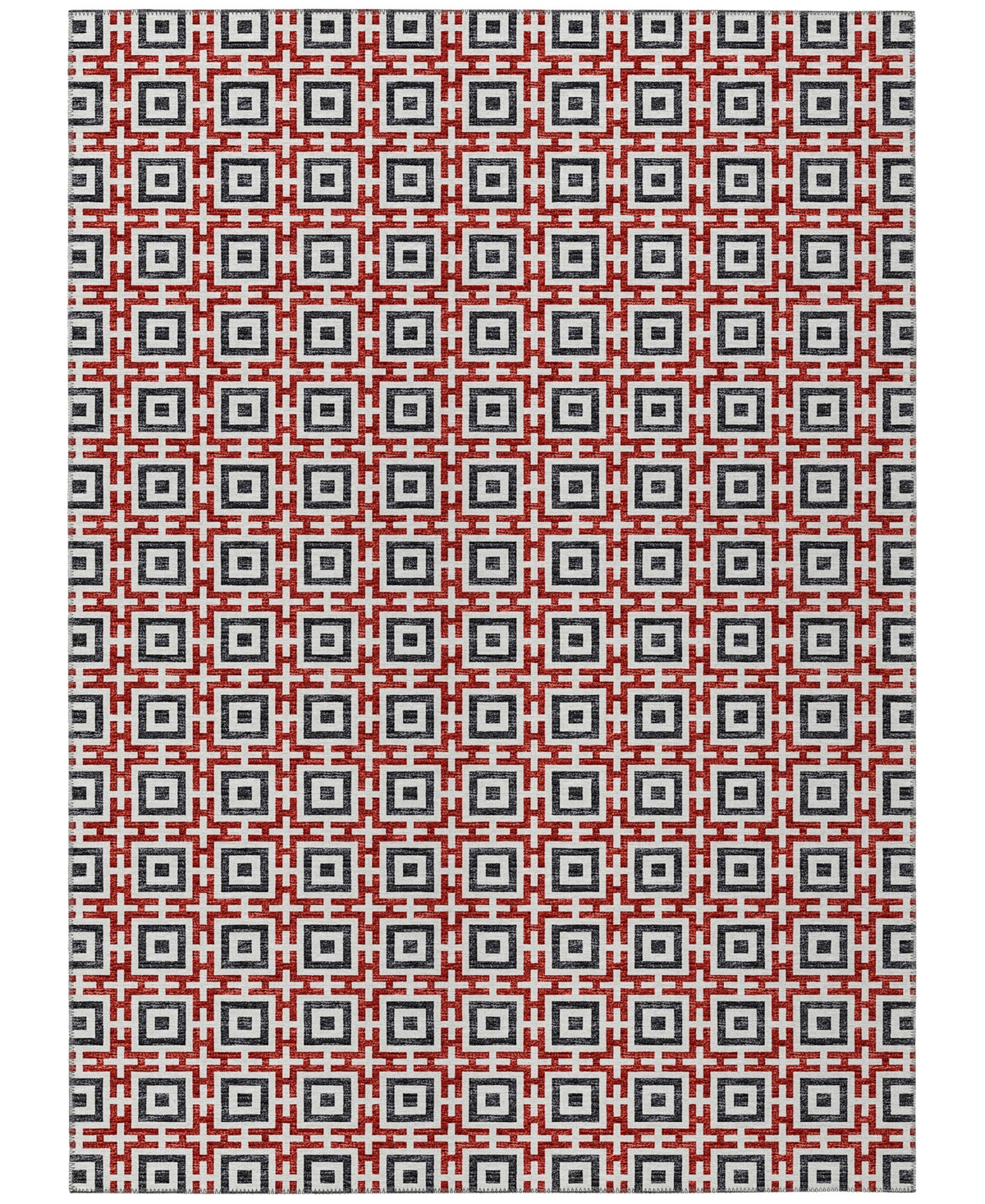D Style Robbey Washable RBY1 9' x 12' Area Rug - Red