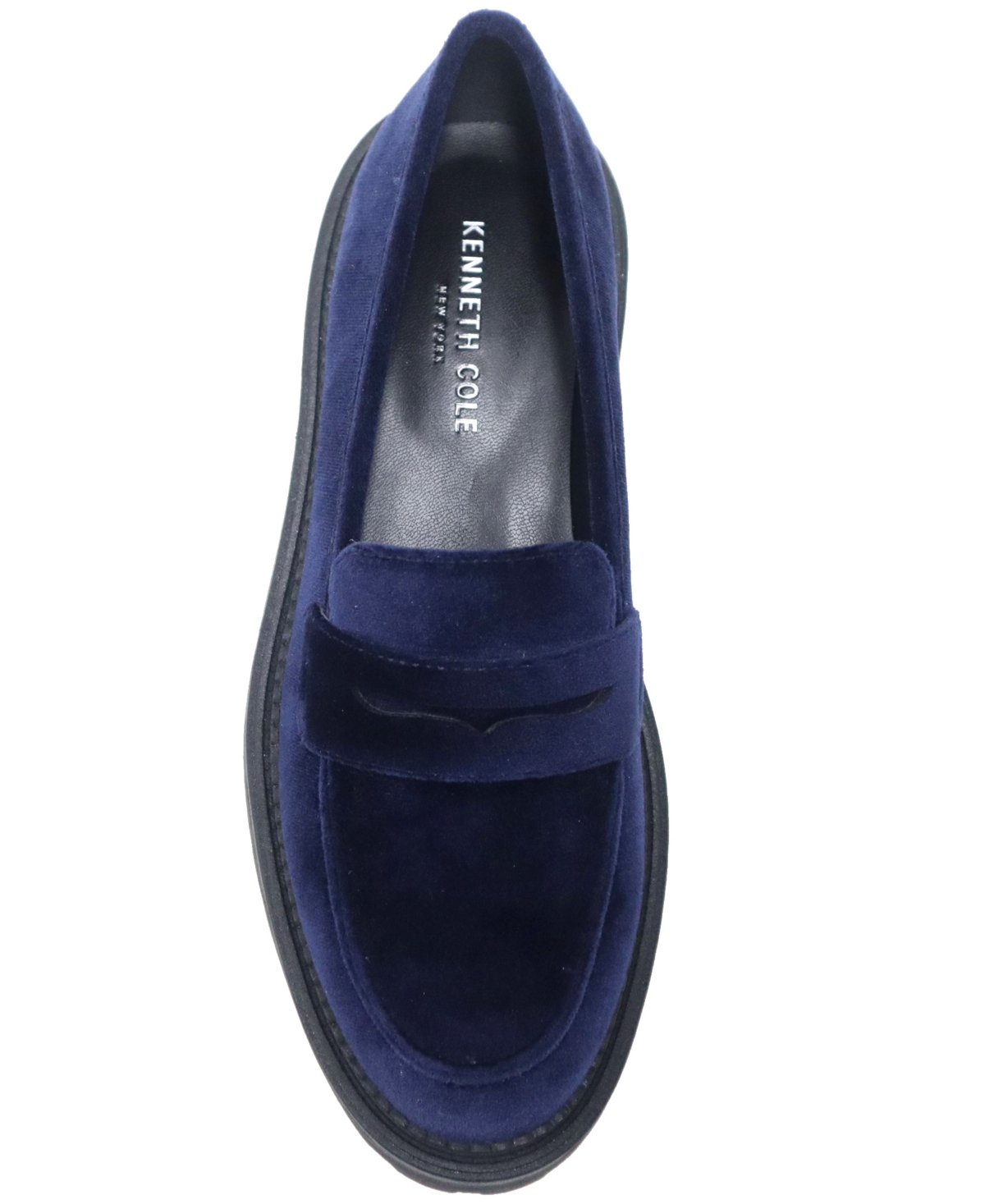 Kenneth Cole New York Women's Fatima Lug Sole Loafers - Navy - Velvet