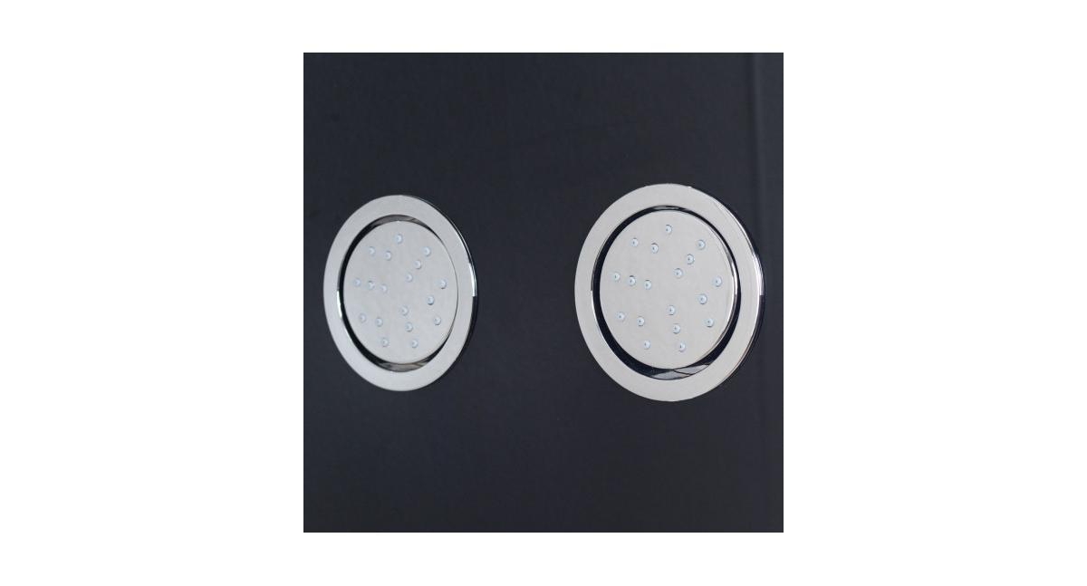 SlickblueRainfall Shower Panel with Massage Jets - Black