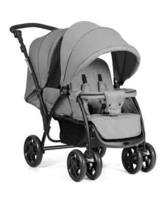 Foldable Lightweight Front Back Seats Double Baby Stroller - Grey 217$
