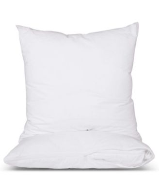 Circles Home European Size 100% Cotton Breathable Pillow Protector with Zipper – White (2 Pack)