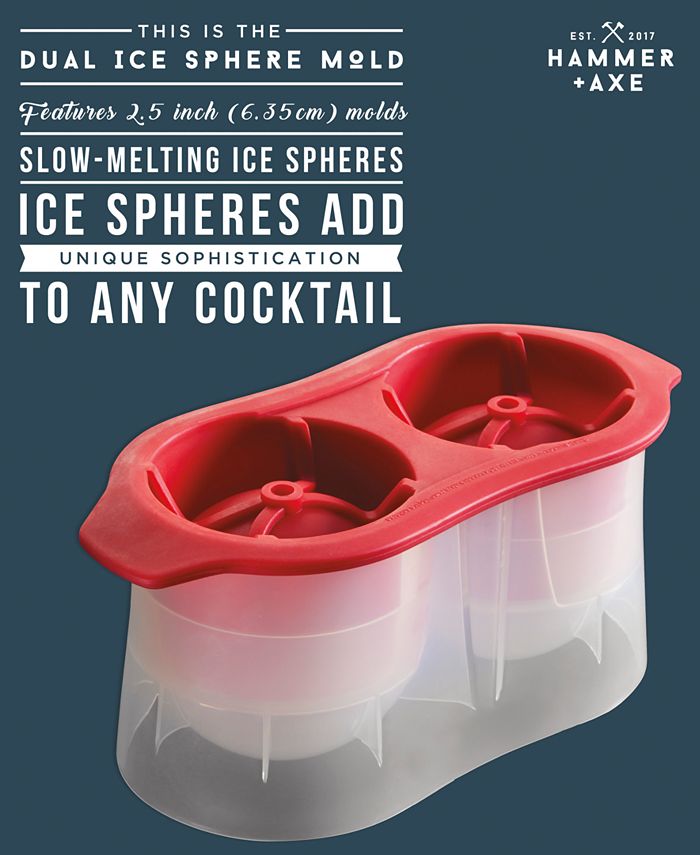 Hammer + Axe Dual Sphere SlowMelting Ice Mold Macy's