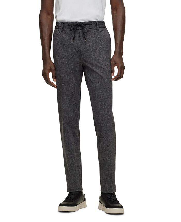 Hugo Boss Men's Macro-Printed Regular-Fit Trousers - Macy's