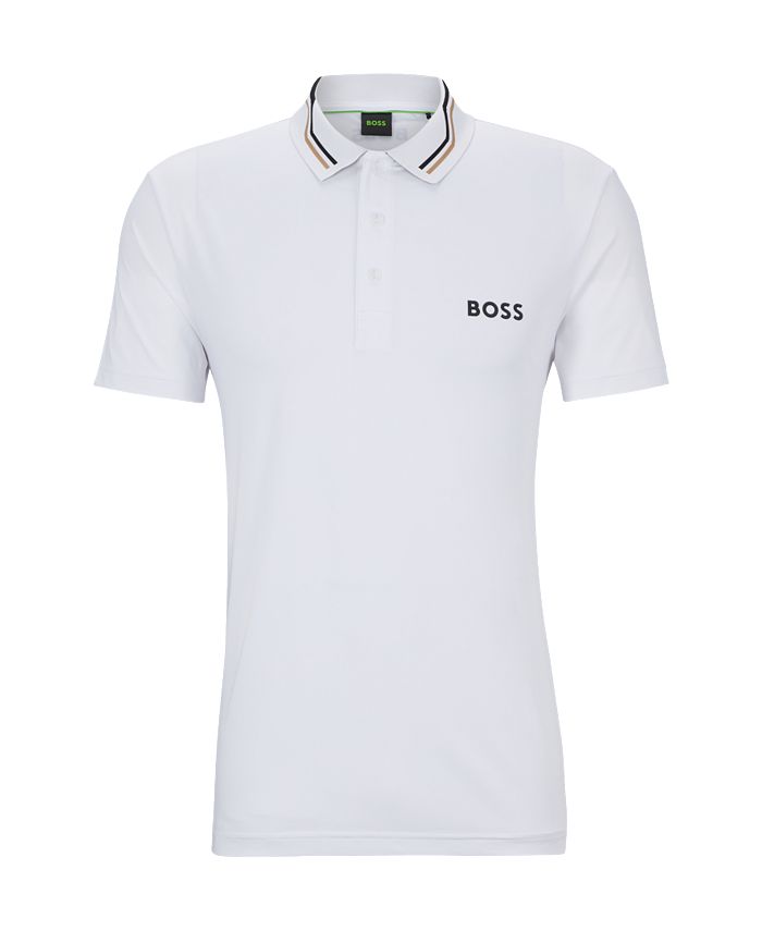 Hugo Boss Men's Contrast-Logo Polo Shirt - Macy's