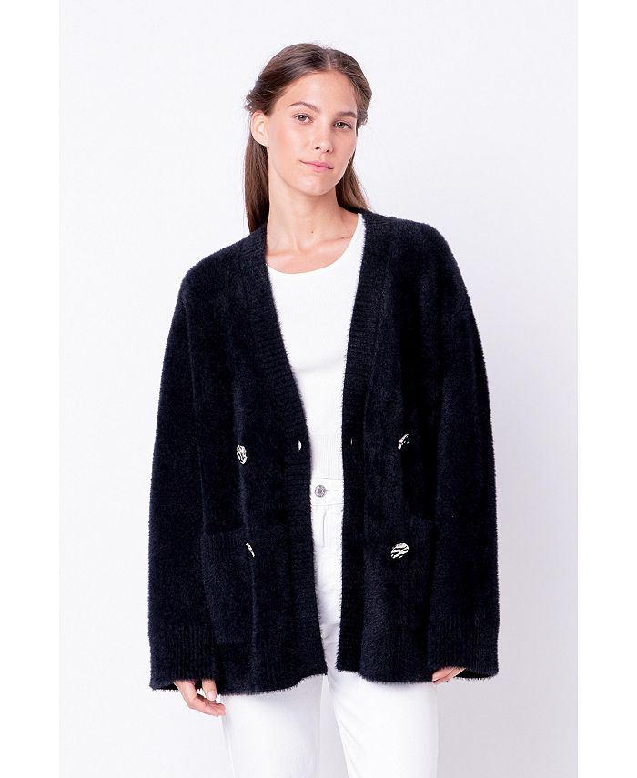 English Factory Women's Knit Blazer Cardigan Macy's