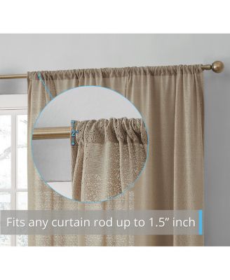 Monaco Premium Soft Decorative Ombre Lace Semi Sheer Light Filtering Rod Pocket Window Treatment Curtain Drapery Panels for Bedroom & Living Room - Set of 2 Panels