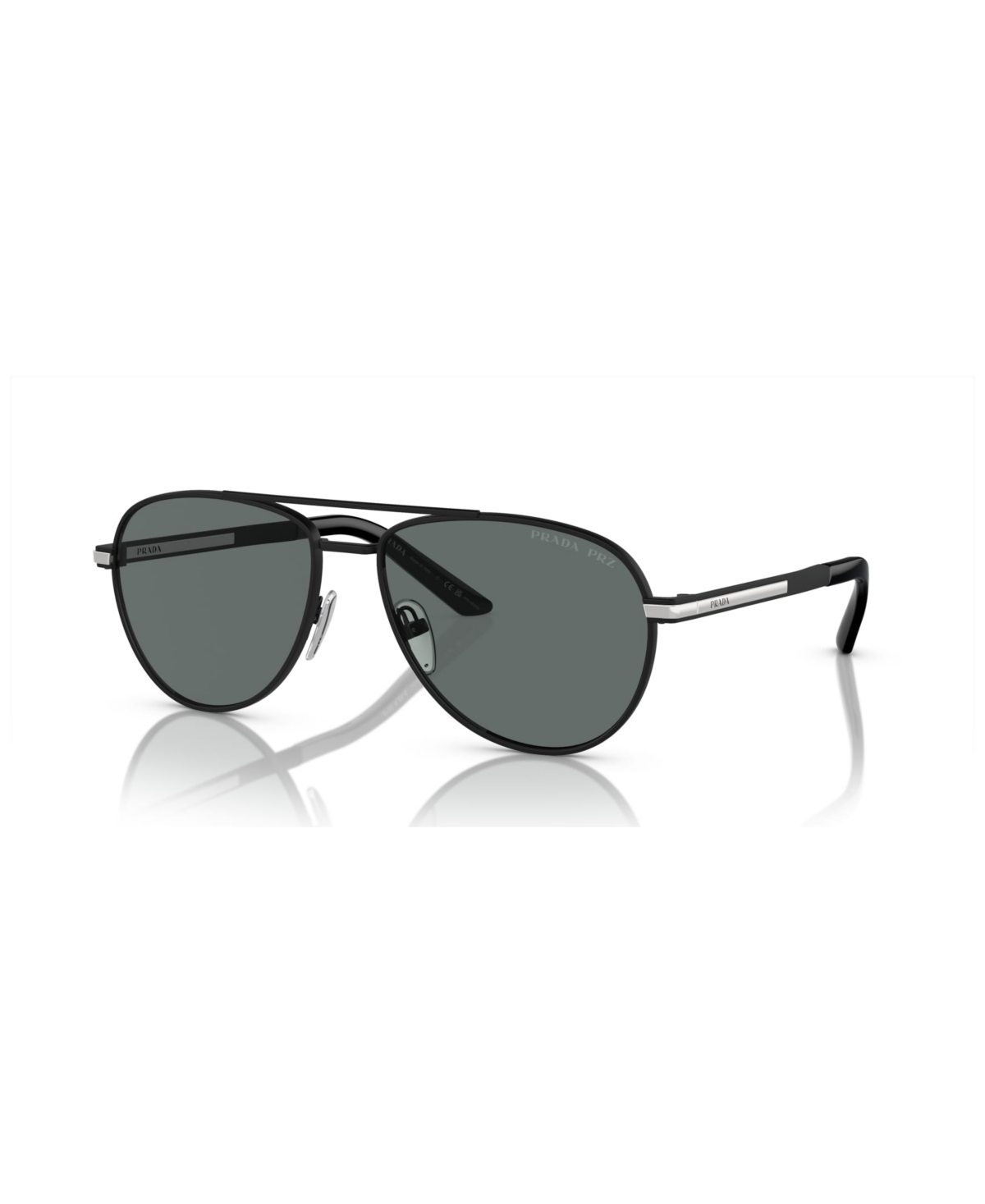Prada Men's Polarized Sunglasses, Pr A54s In Matte Black