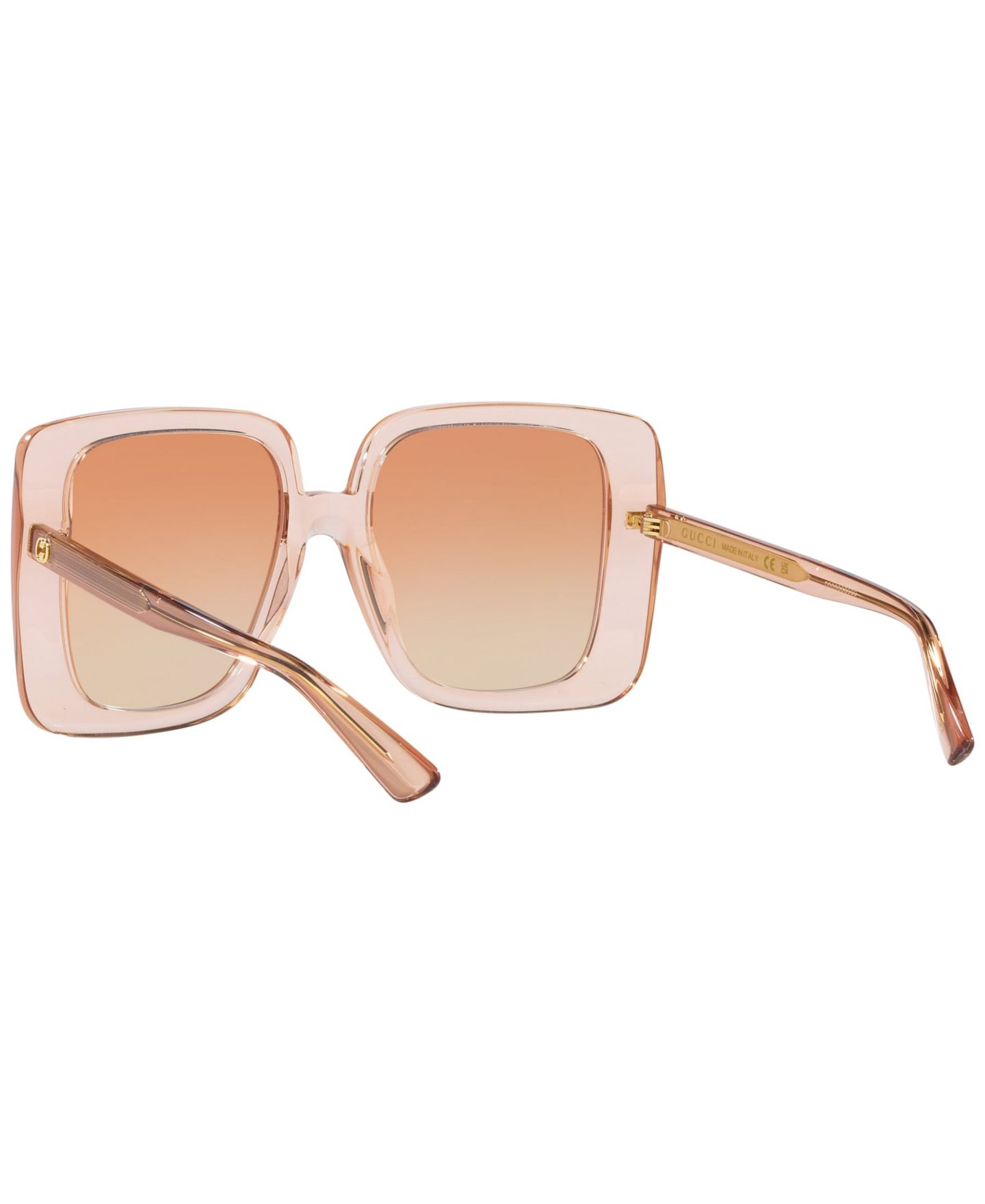 Женские солнцезащитные очки Gucci GG1314S Sunglasses, Mirror, цвет: Светлый коричневый — фото 6