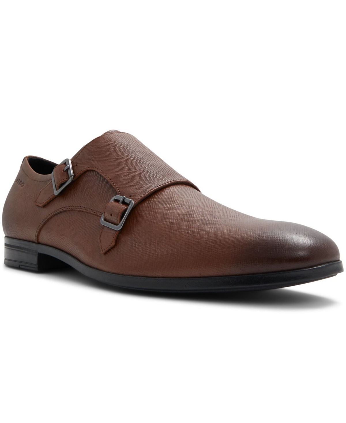 Men's Benedetto Monk Strap Shoes- Wide Width - Black