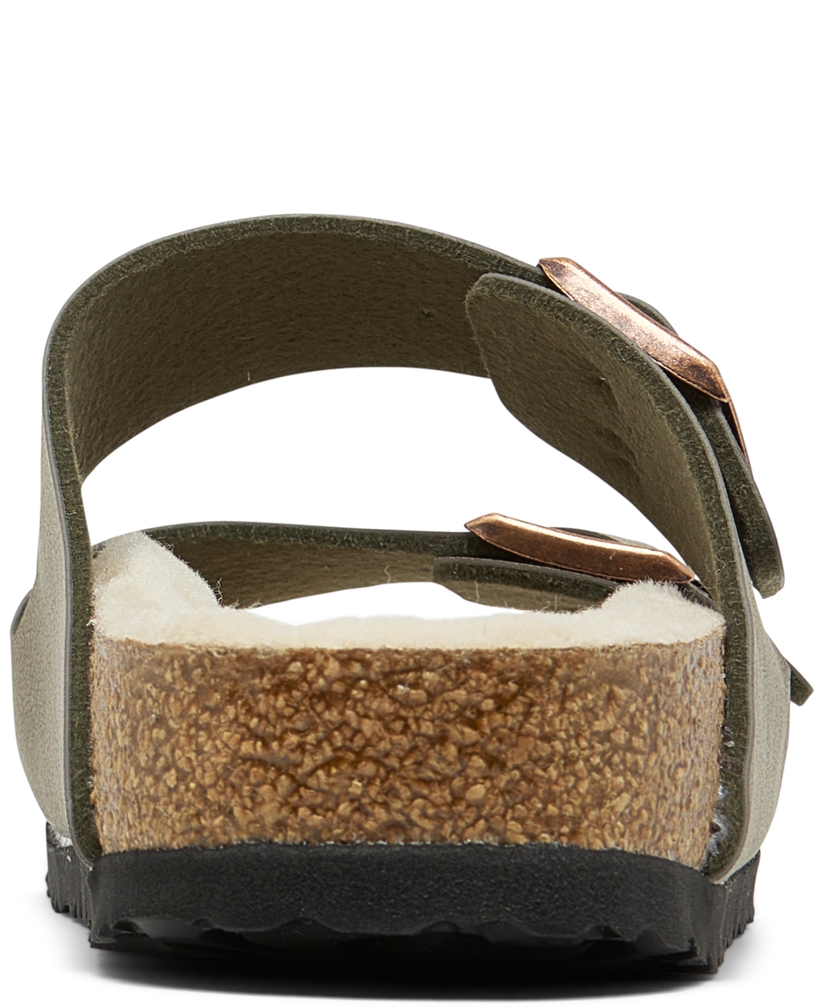 Shop Birkenstock Women's Arizona Shearling Microfiber Sandals From Finish Line In Gray