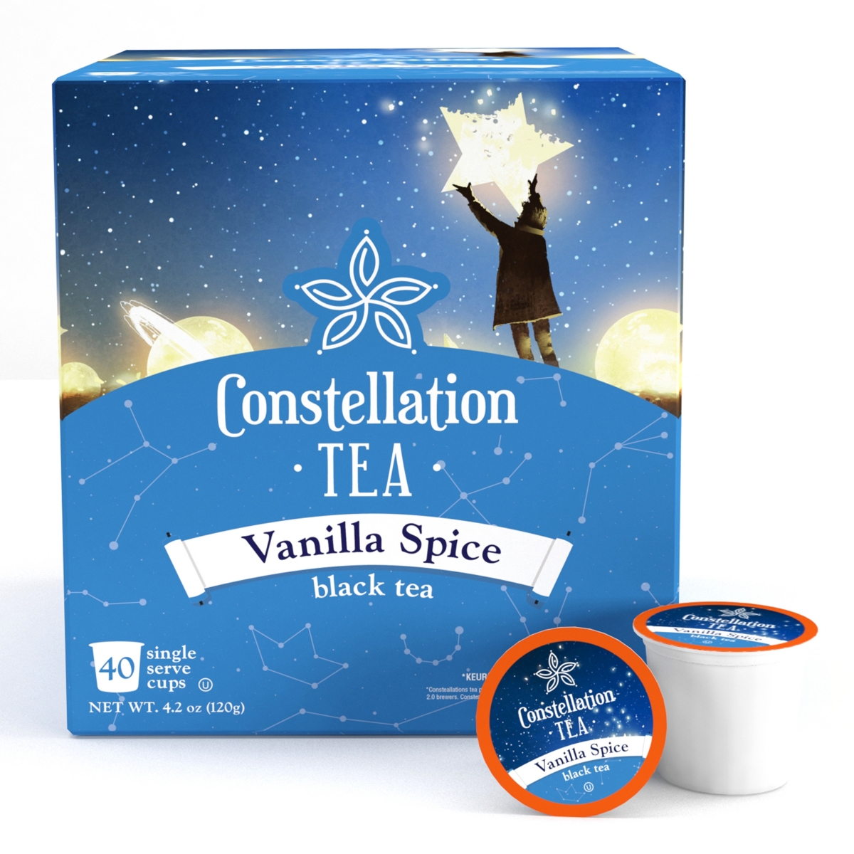 Constellation Tea Vanilla Spice Black Tea Pods, Compatible Keurig2.0 Brewers,40ct In Assorted Pre-pack