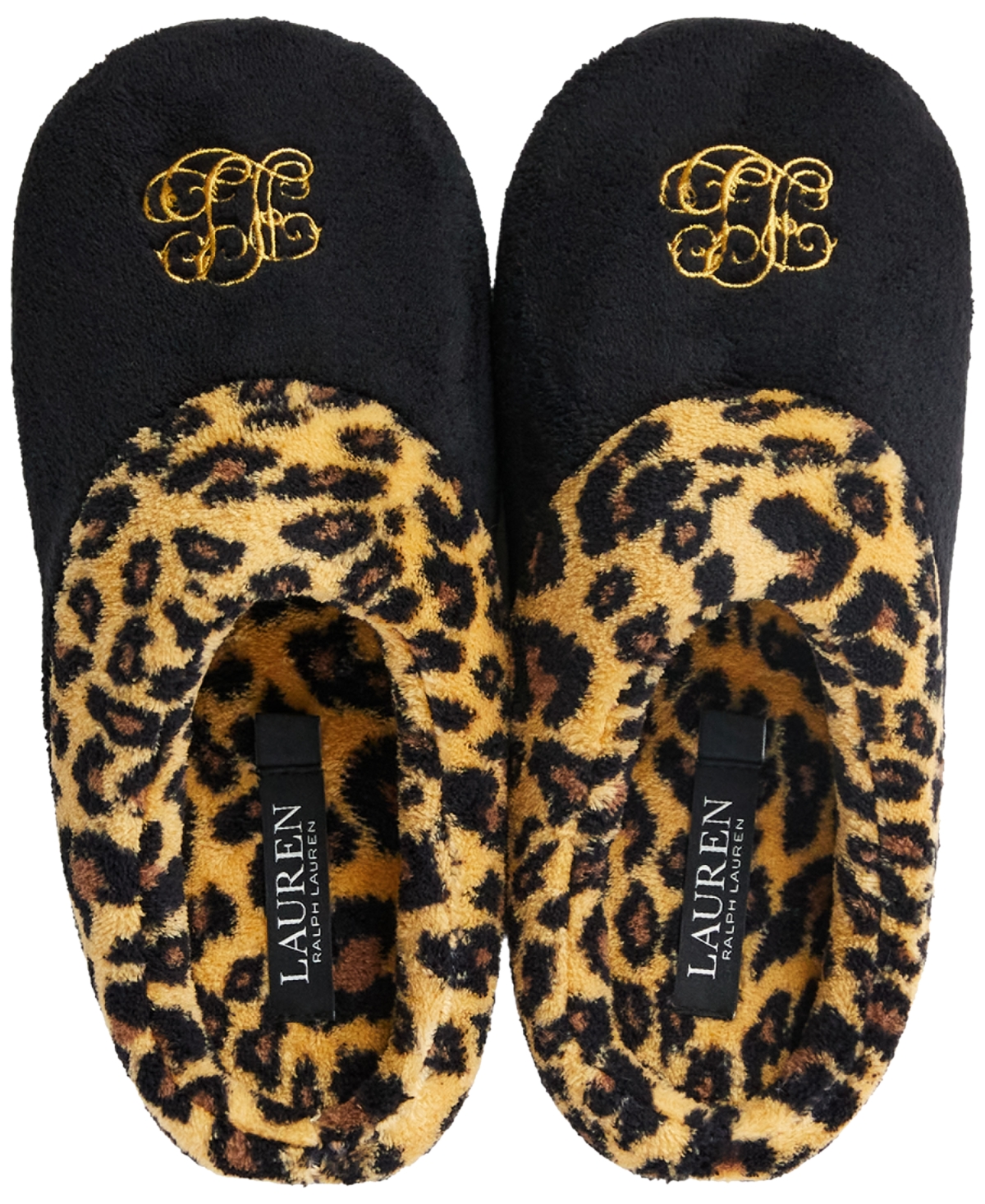 Lauren Ralph Lauren Women s Faux fur trim Holiday Slippers In